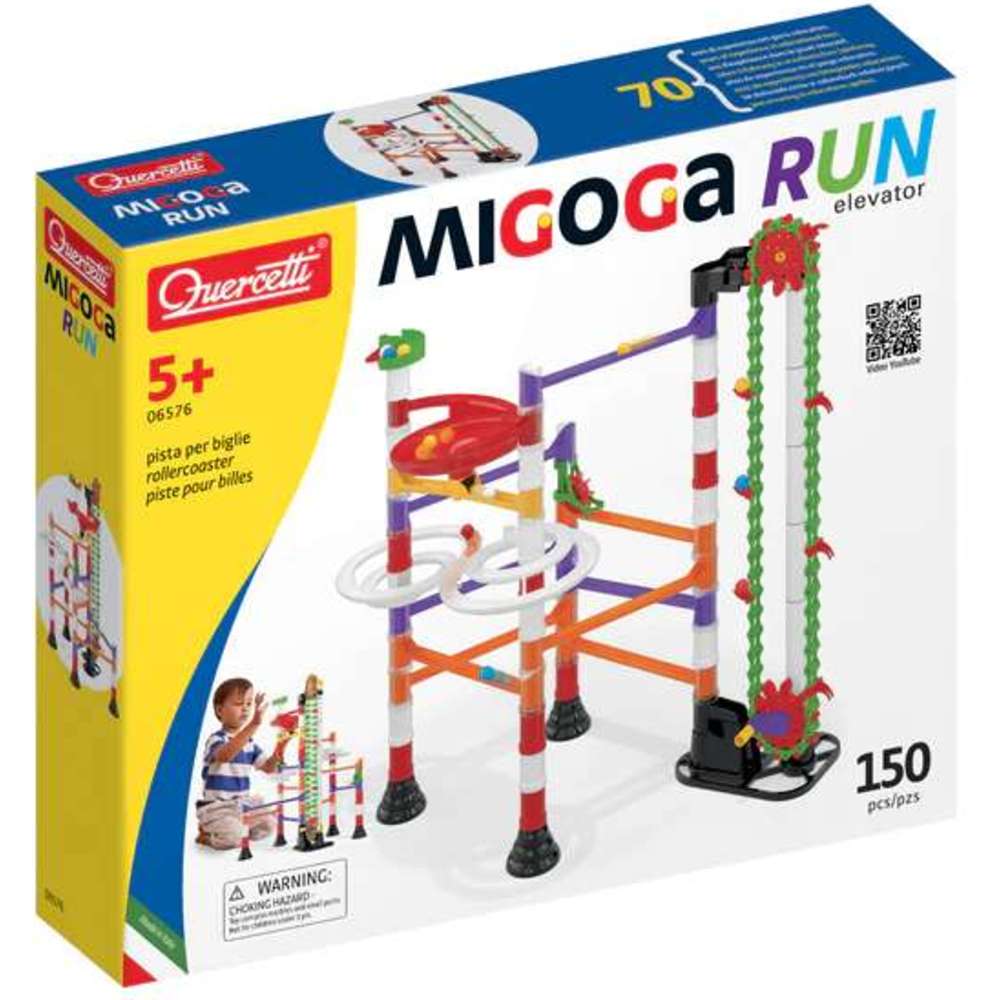 Quercetti Migoga Marble Run Elevator Game - 150 Pc Set