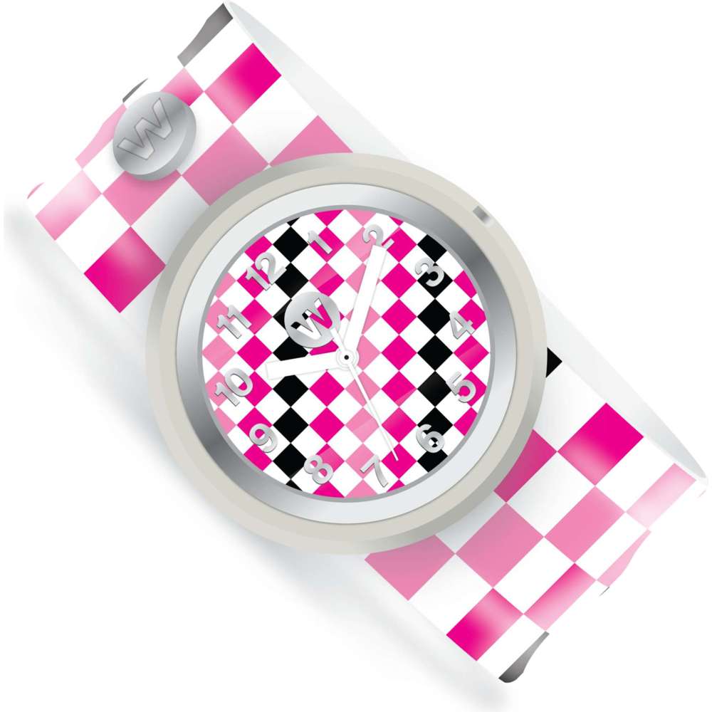 Watchitude Girl's Slap Watch - Pink Checkers