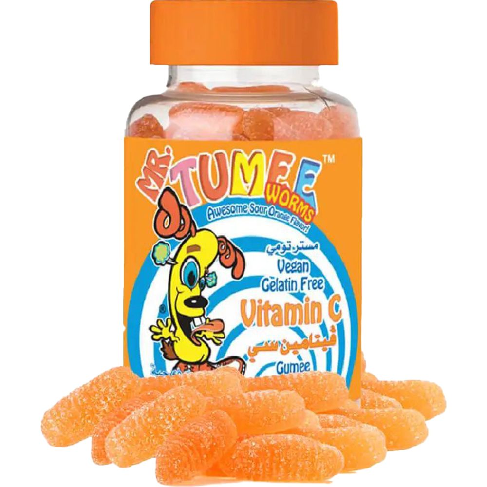 زانون - مستر تومي - حلوى فيتامين سي بنكهة البرتقال - 60 قطعة