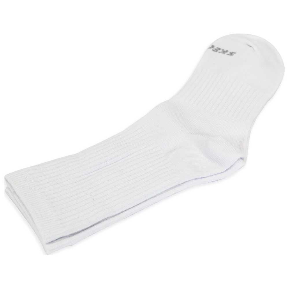 Skechers - Unisex Non Terry Arch Support Socks - White - Pack of 3