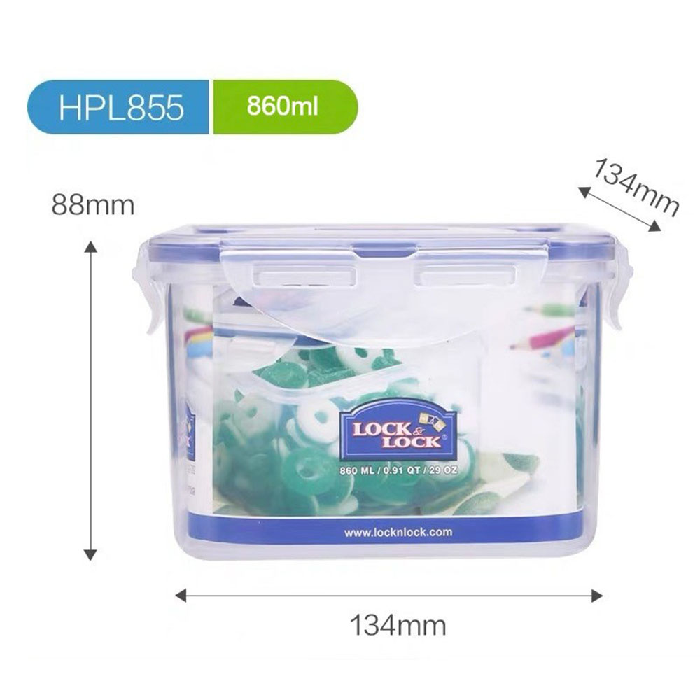 لوكن لوك - حافظة طعام مربعة - 860 مل