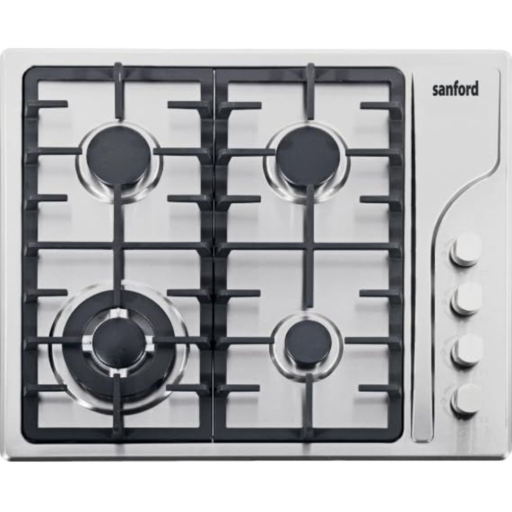 Sanford - 4 Burner Gas Hob With Auto Ignition - Silver