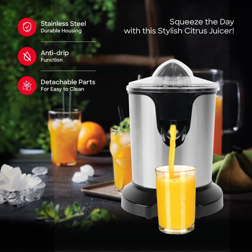 Sanford - Citrus Juicer With Adjustable Pulp Filter - Silver - 170 W
