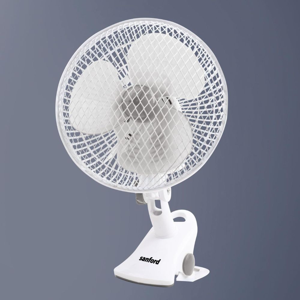 Sanford - 3-In-1 Portable Clip Fan - White - 20 cm