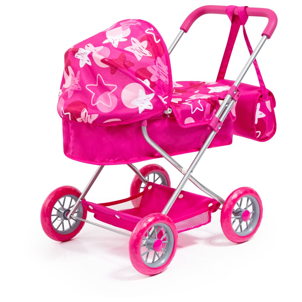 Bayer - Pram Set Smarty Fits Baby Doll - Pink - 46 cm