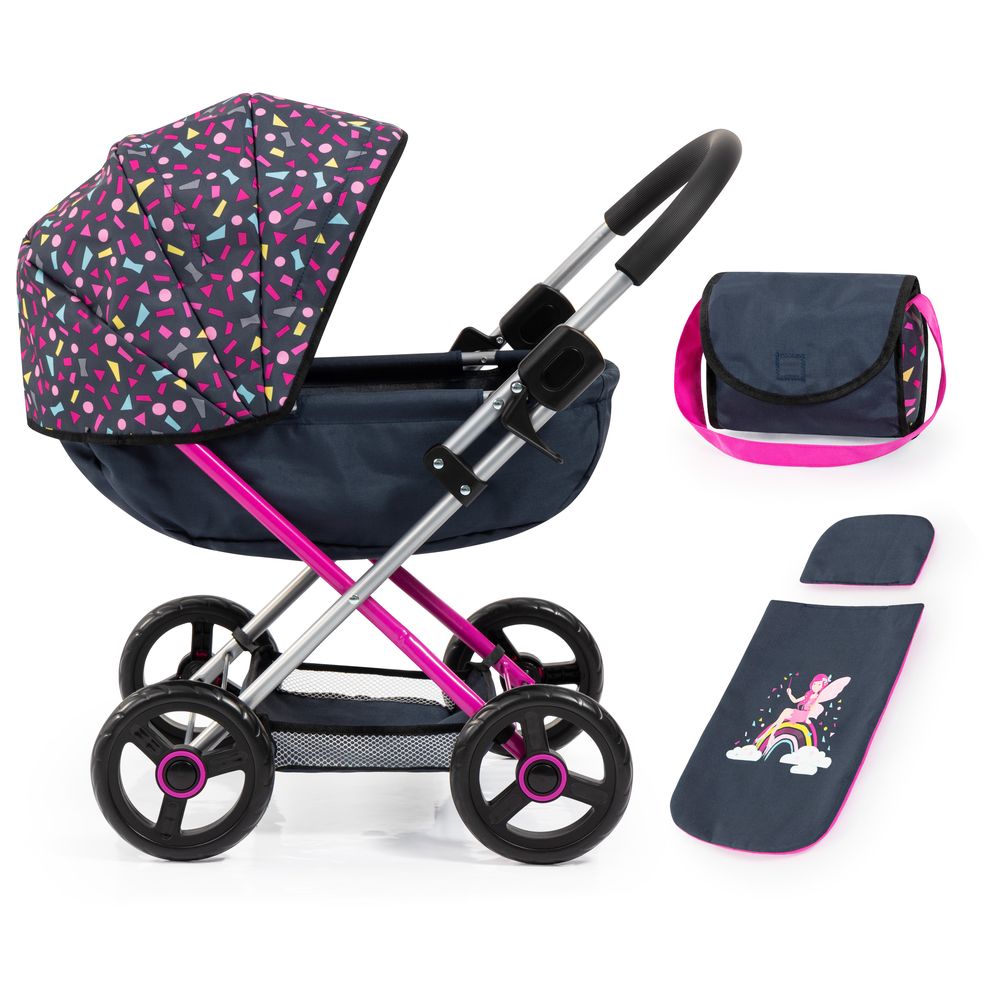 Bayer - Pram Set Cosy Fits Baby Doll - Black - 46 cm