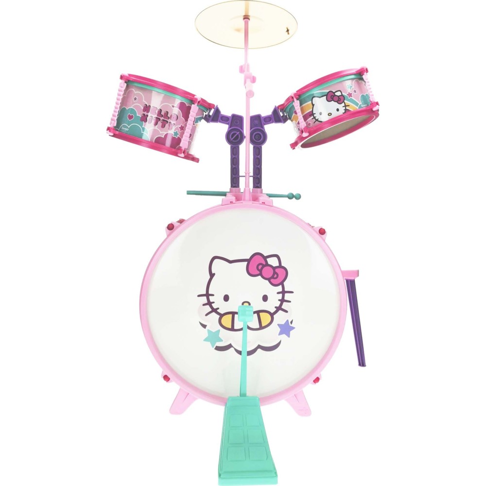 Hello Kitty - Batteria Drum Set With Stool