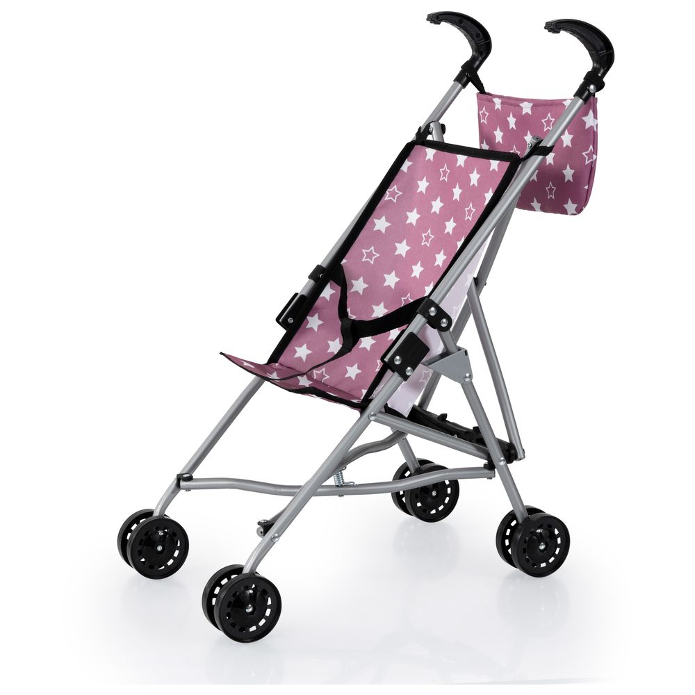 Bayer - Baby Doll Buggy Set With Bag - Pink Stars - 46 cm