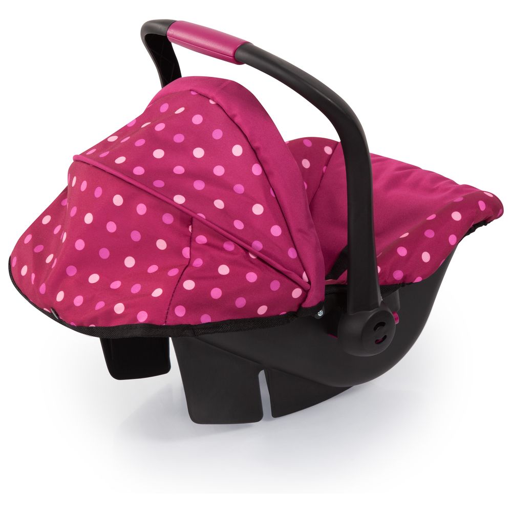 Bayer - Baby Doll Deluxe Car Seat With Canopy - Pink - 46 cm