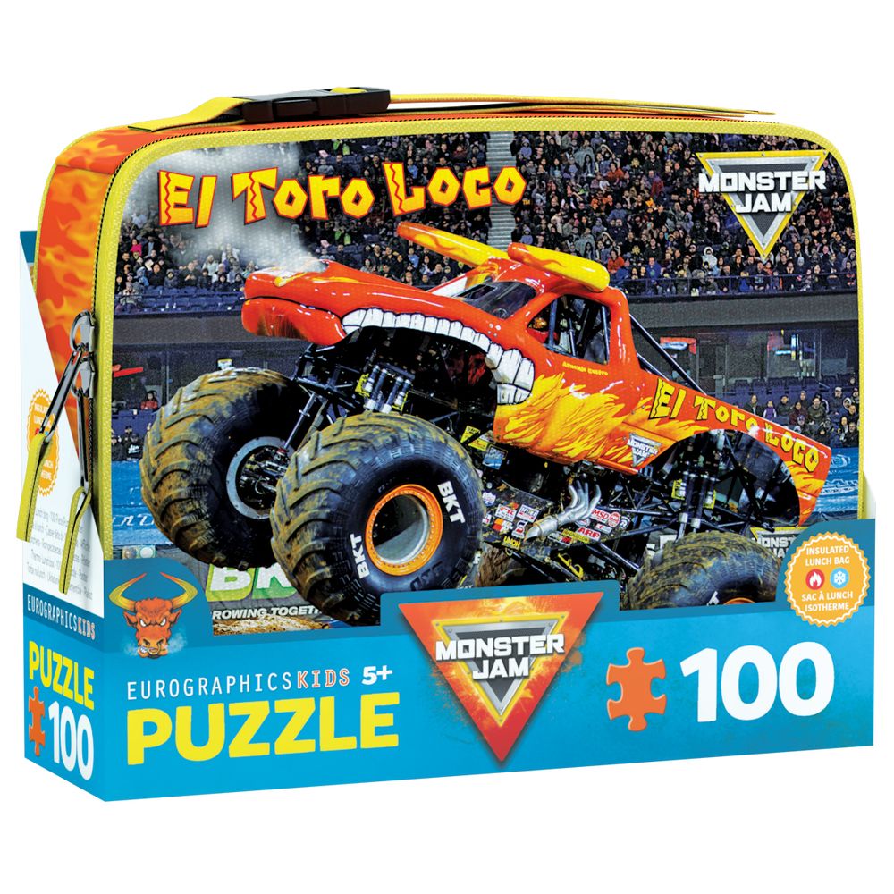 Eurographics Toys - Monster Jam El Toro Loco Puzzle Set In Lunch Bag - 100 Pcs