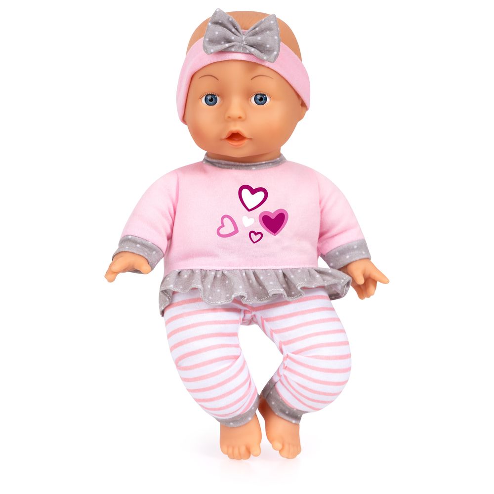 Bayer - Soft Cuddle Baby Doll With Pacifier And Bottle - 30 cm