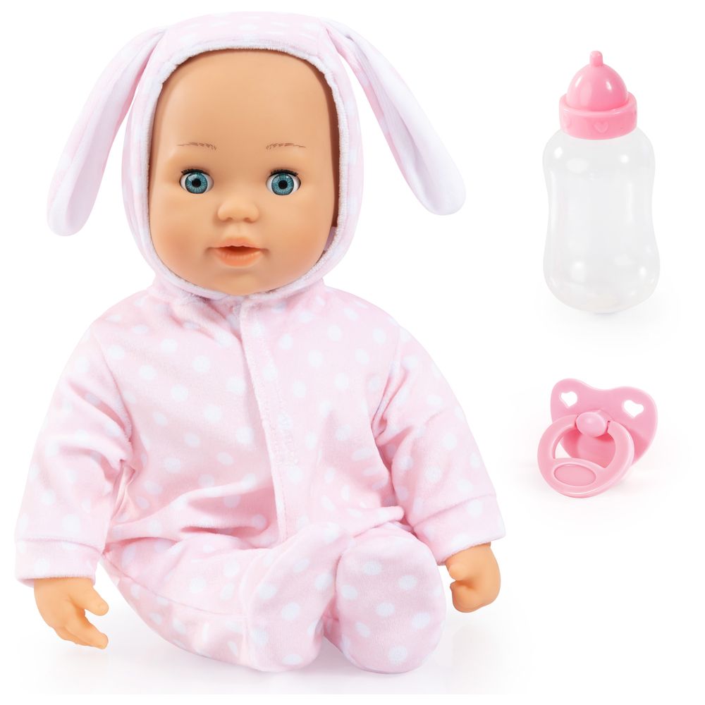 Bayer - Anna First Words Baby Doll With Pacifier & Bottle - 38 cm