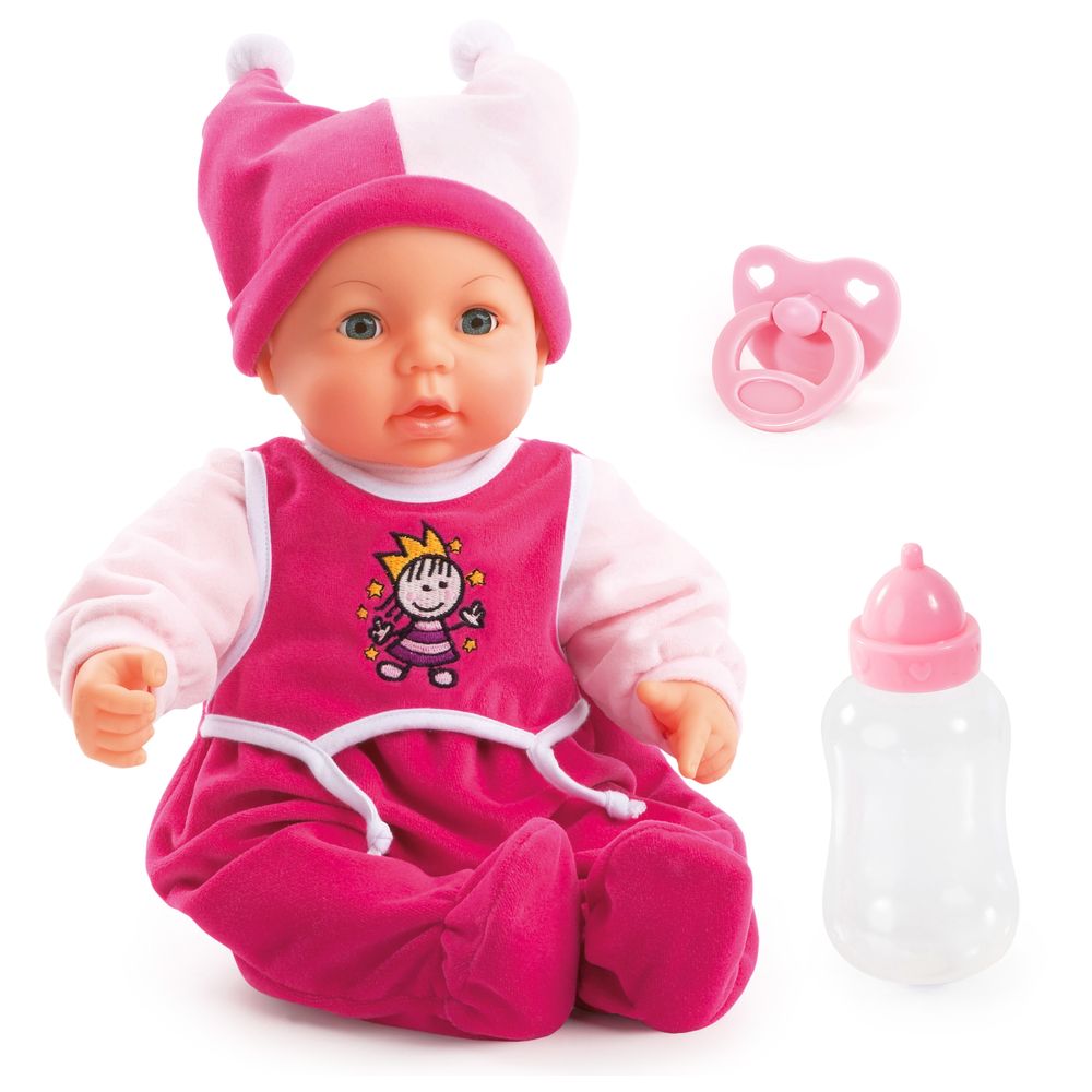Bayer - Hello Baby Function Doll With Pacifier & Bottle - 46 cm