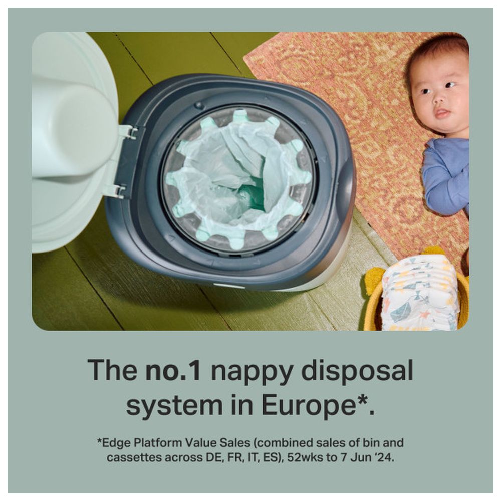 تومي تيبي - مجموعة سلة حفاضات تويست آند كليك المتقدمة مع 4 عبوات إعادة تعبئة