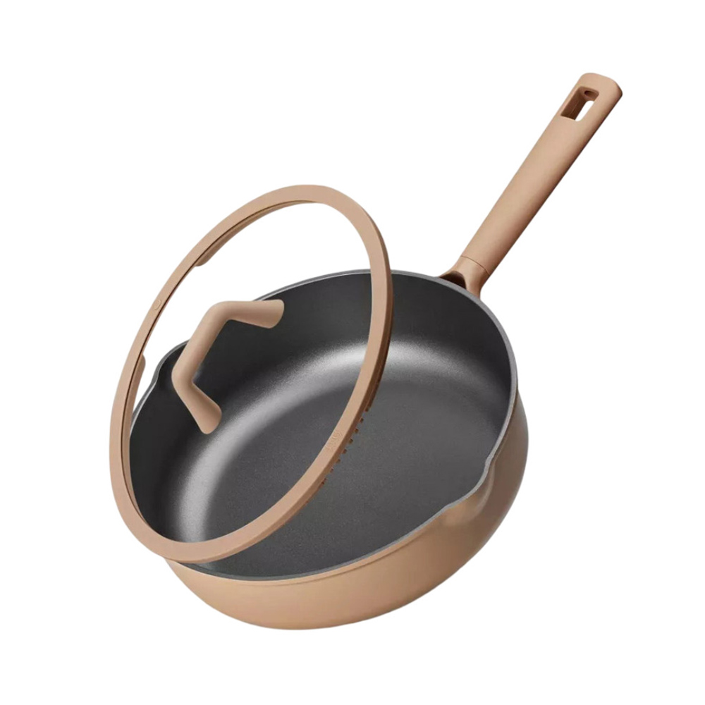 كاروت - مقلاة سوتيه غير لاصقة بفوهة سكب وغطاء بمصفاة - رمادي - 2.8 لتر