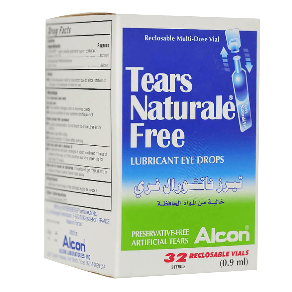 قطرات العين الطبيعية الخالية من الدموع من Tears - 32 قطرة معقمة - 0.9 مل