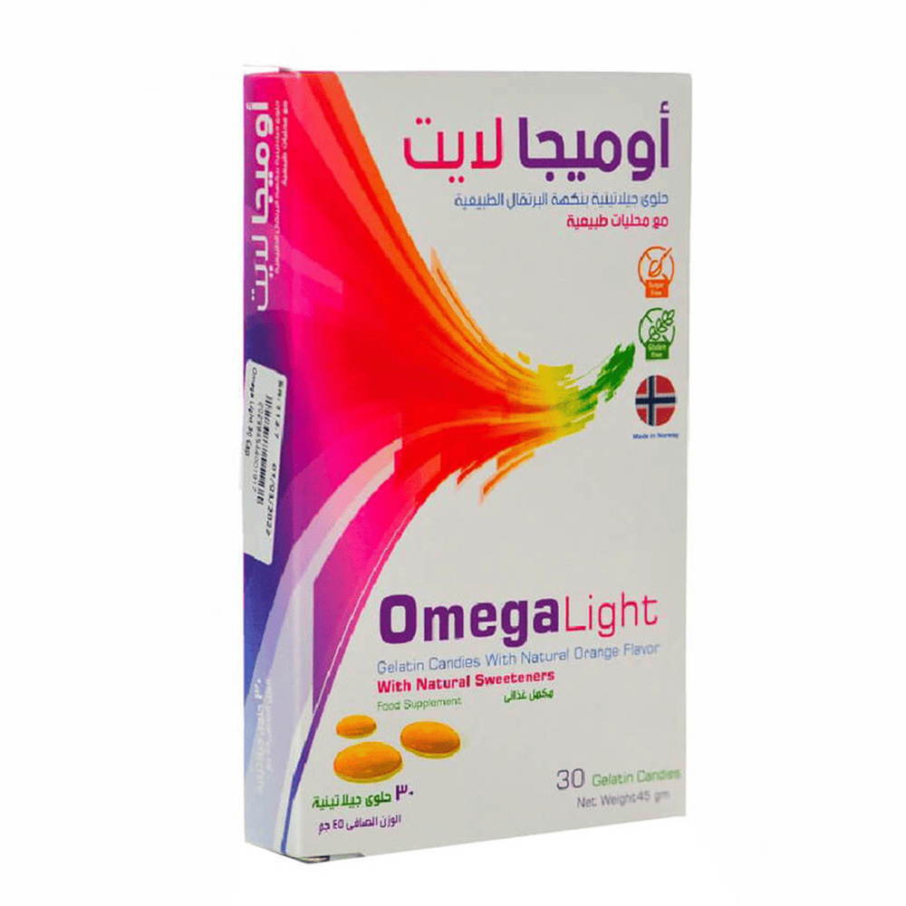 حلوى الجيلاتين الخفيفة من أوميغا - 30 قطعة