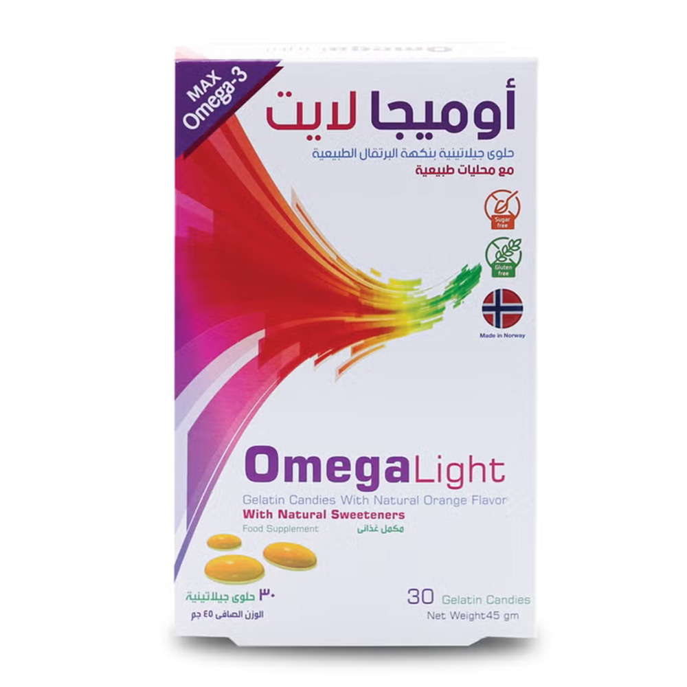 حلوى الجيلاتين الخفيفة من أوميغا - 30 قطعة