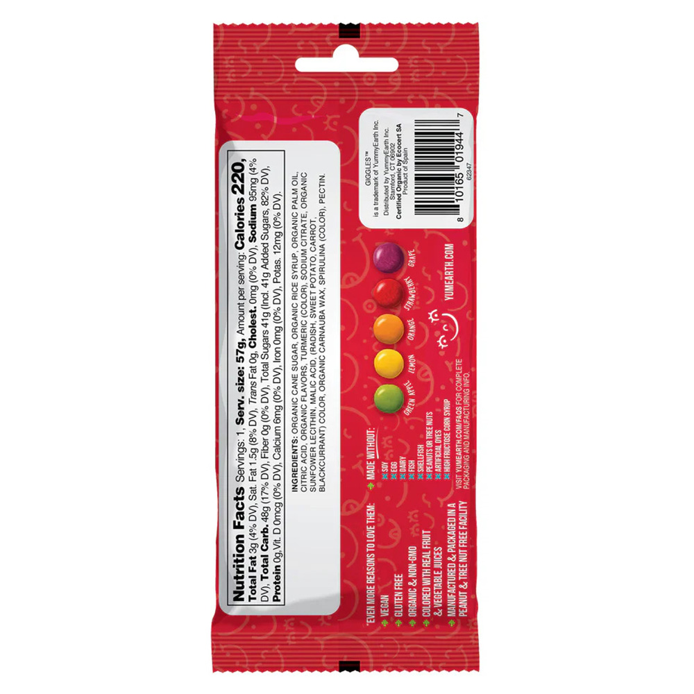 يوميرث - قطع حلوى جيجلز العضوية - 48 قطعة