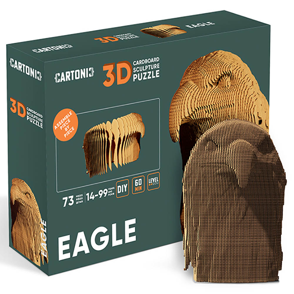 Cartonic - 3D Cardboard Sculpture Puzzle - Eagle - 73pcs