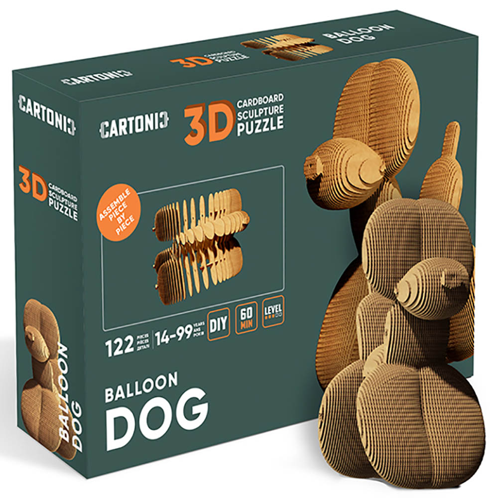 Cartonic - 3D Cardboard Sculpture Puzzle - Balloon Dog - 122pcs