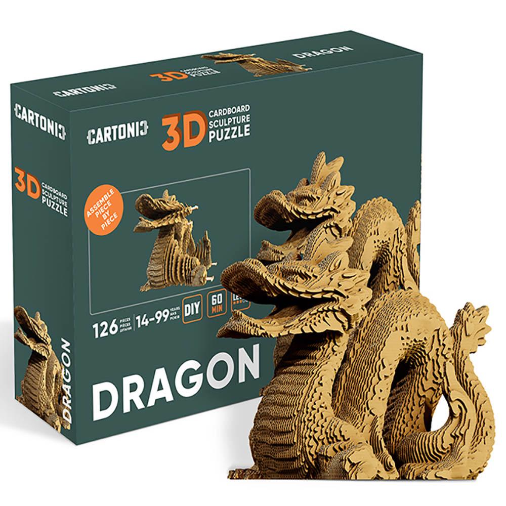Cartonic - 3D Cardboard Sculpture Puzzle - Dragon - 126pcs