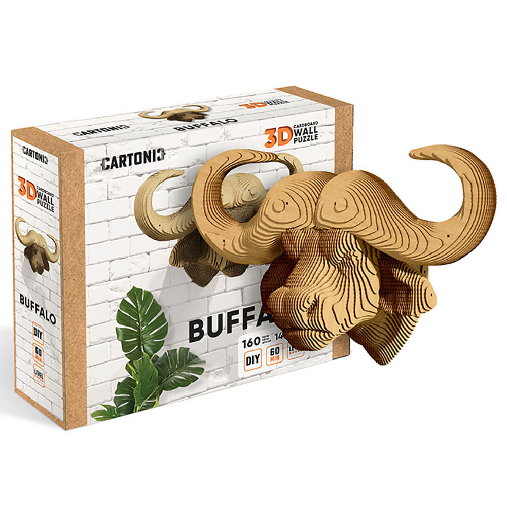 Cartonic - 3D Cardboard Wall Puzzle - Buffalo - 160pcs
