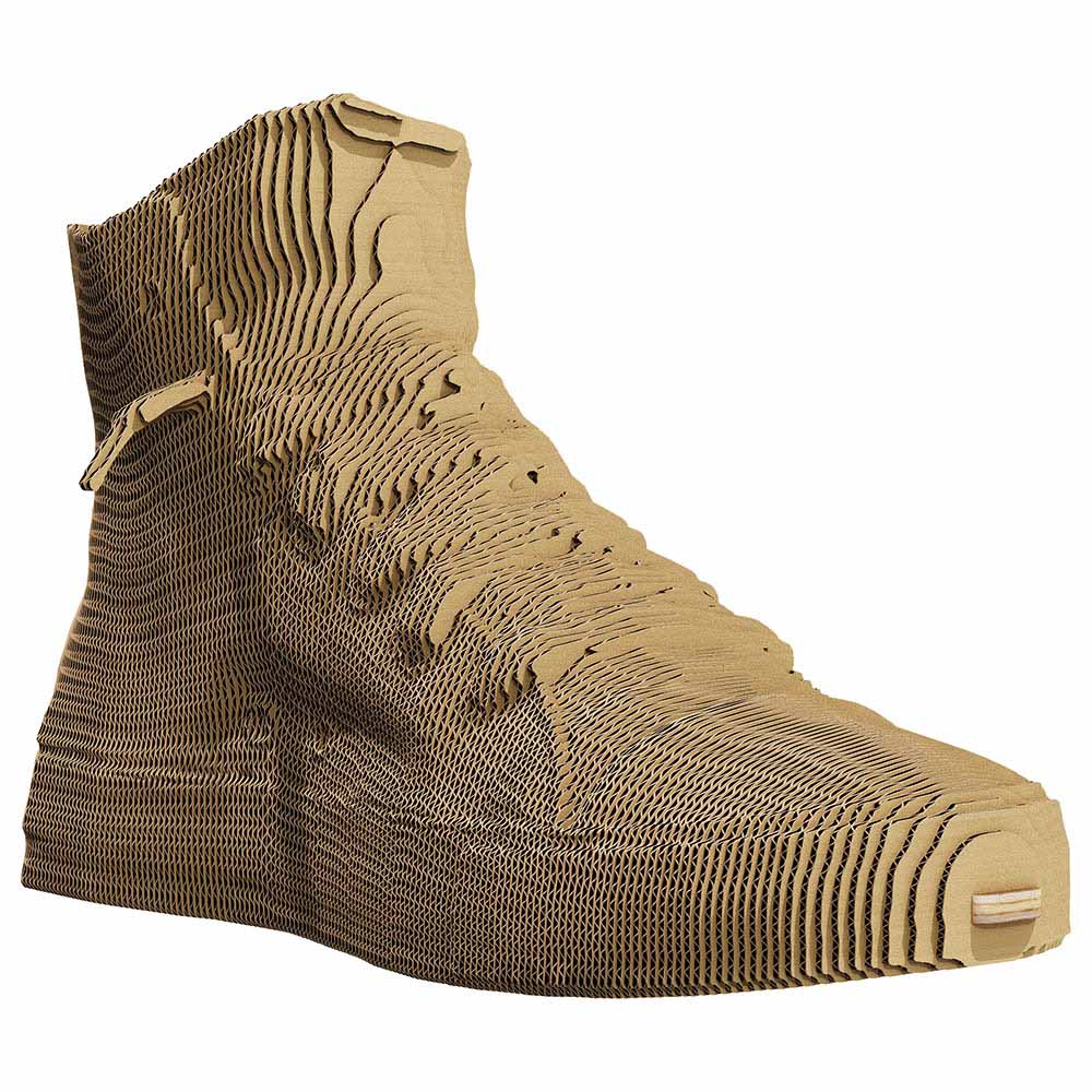 Cartonic - 3D Cardboard Sculpture Puzzle - High Top Sneaker - 160pcs
