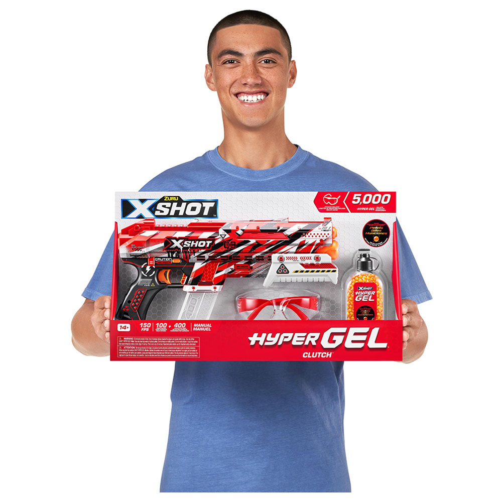 إكس شوت - مسدس هايبر جل مع 5000 كرة جل - صغير - برتقالي