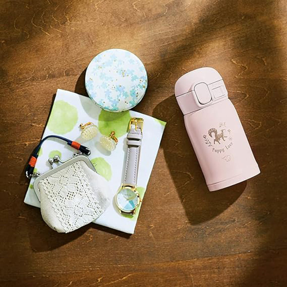 Zojirushi - Stainless Steel Vacuum Bottle - Vintage Rose - 240 ml