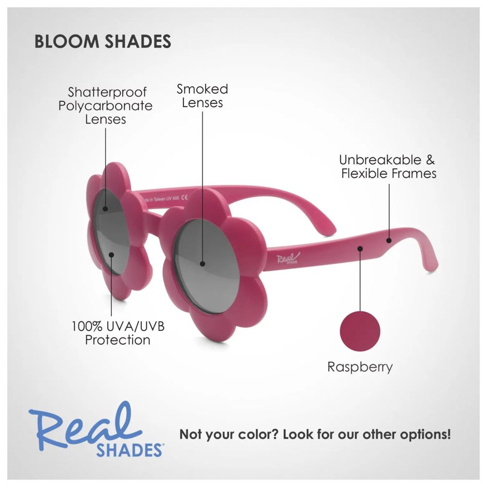Real Shades - Bloom Smoke Lens Sunglasses - Raspberry Sorbet