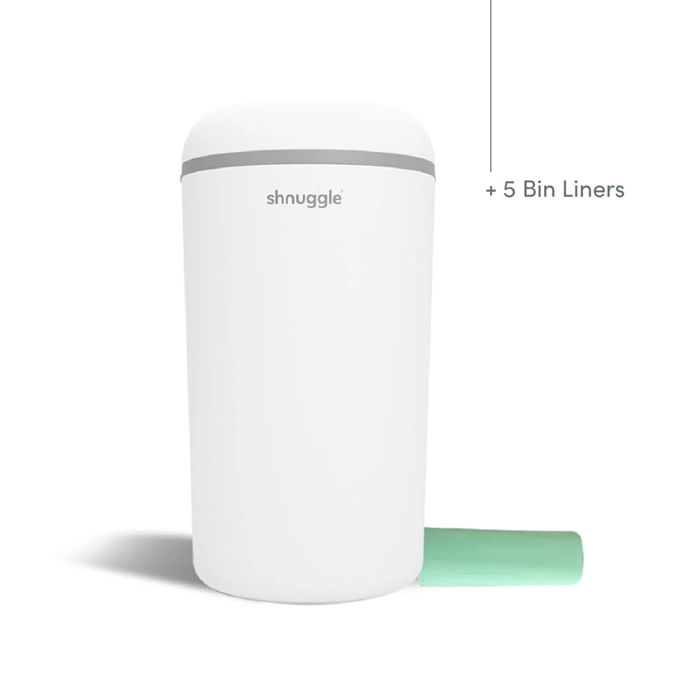 Shnuggle - Eco Touch Nappy Bin with Dual Seal Airlock - White