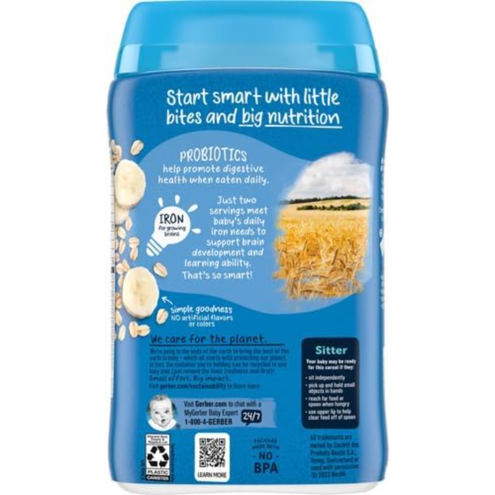 Gerber - Probiotic Oatmeal & Banana Baby Cereal 227g