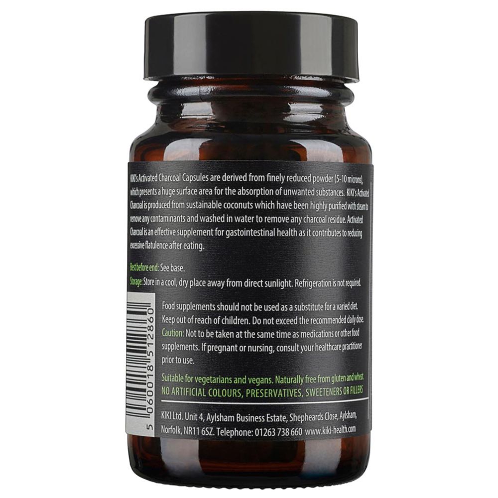 Kiki Health - Activated Charcoal Capsules - 50 Pcs