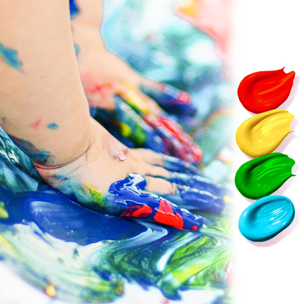 جار ميلو - ألوان طلاء الأصابع للأطفال الصغار - 6 قطع