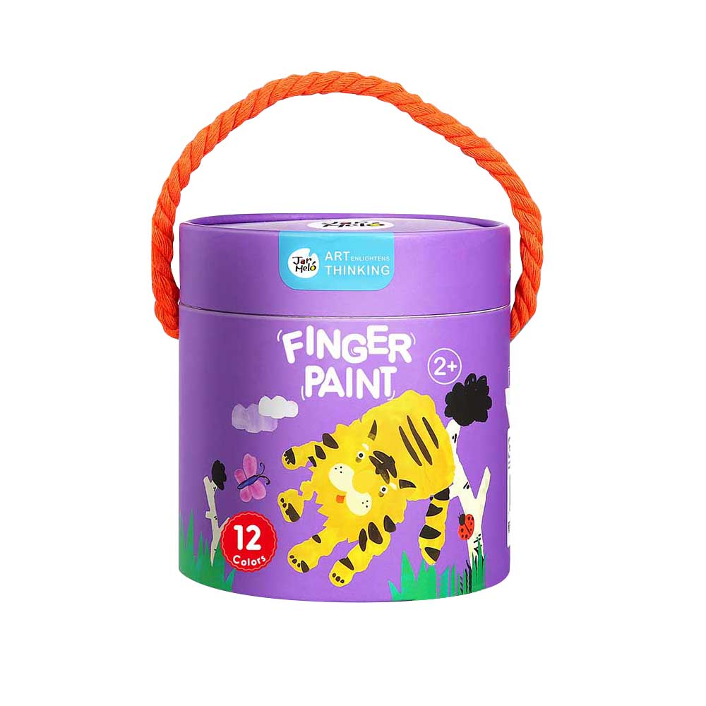 جار ميلو - ألوان طلاء الأصابع للأطفال الصغار - 12 قطعة