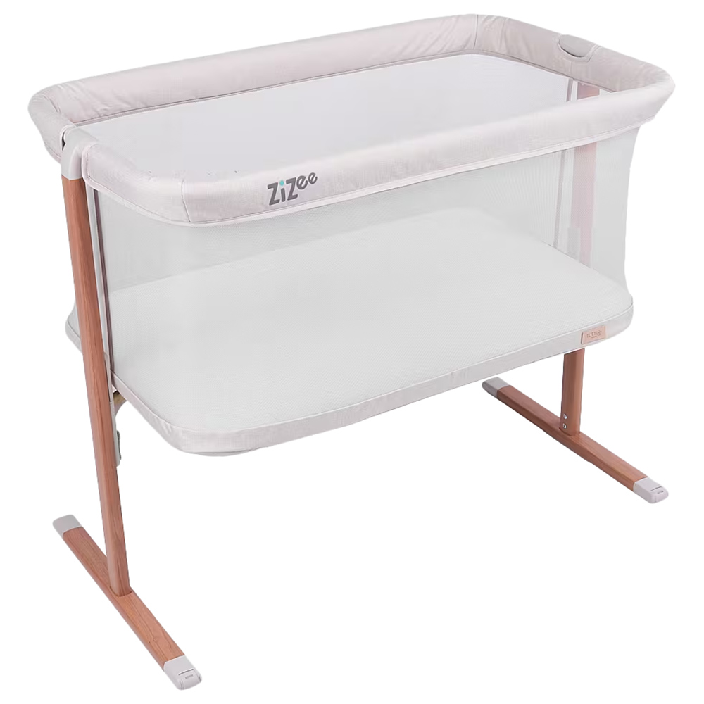 Tutti Bambini - ZiZee Rocking Crib - Scandinavian Walnut/Ecru