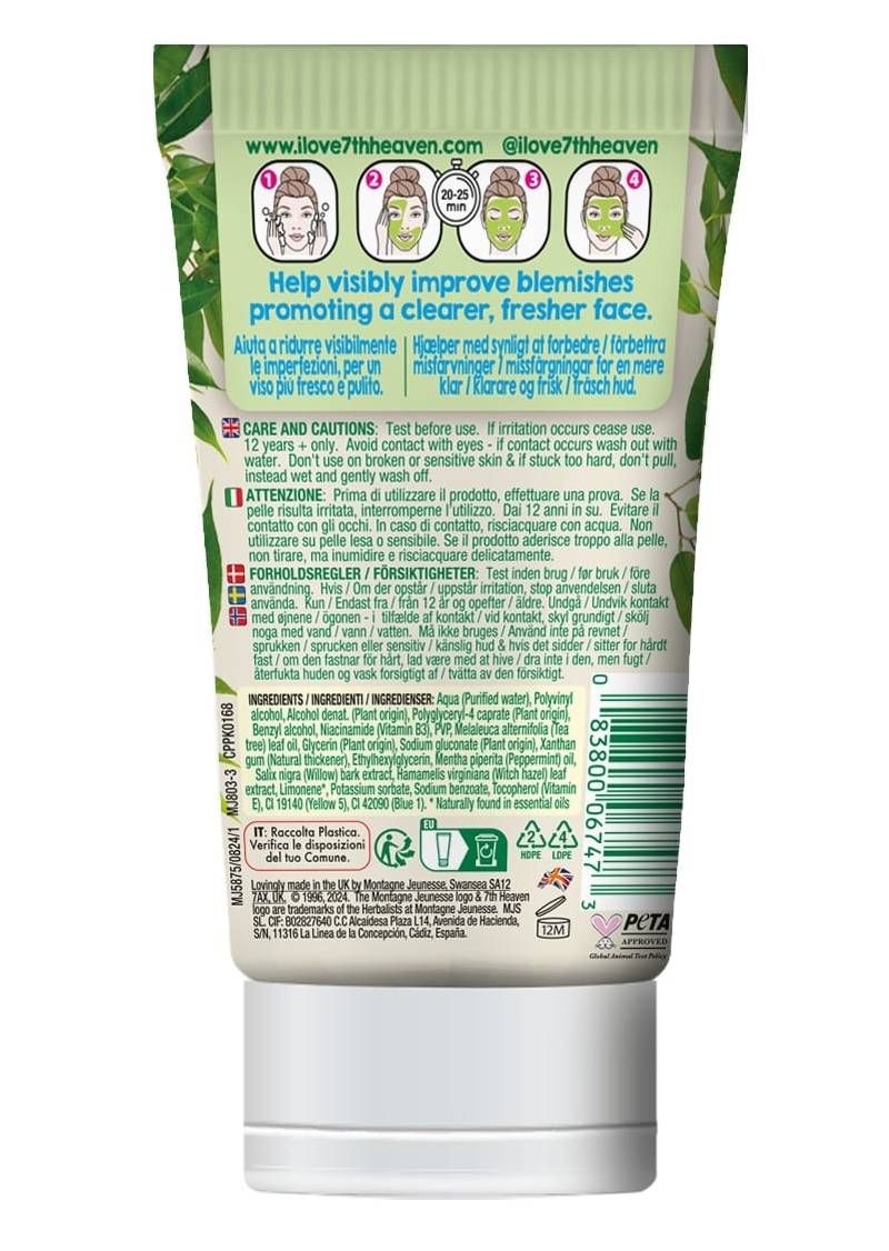7th Heaven - Blemish Rescue Tea Tree Peel-Off Mask Tube - 50 ml