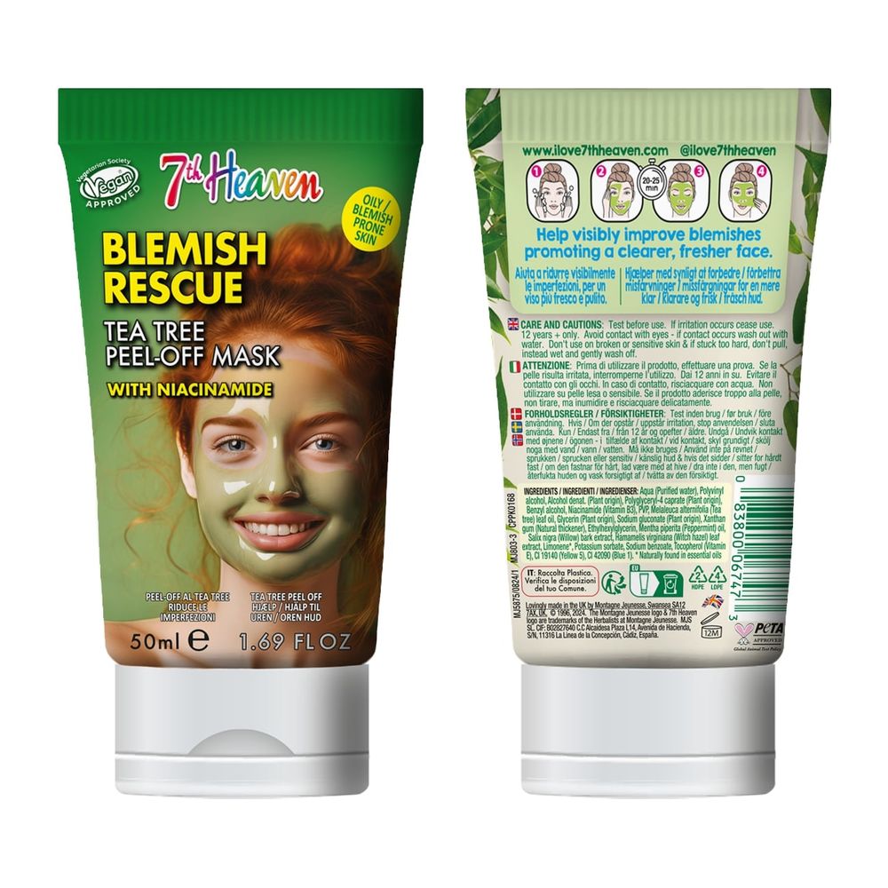 7th Heaven - Blemish Rescue Tea Tree Peel-Off Mask Tube - 50 ml