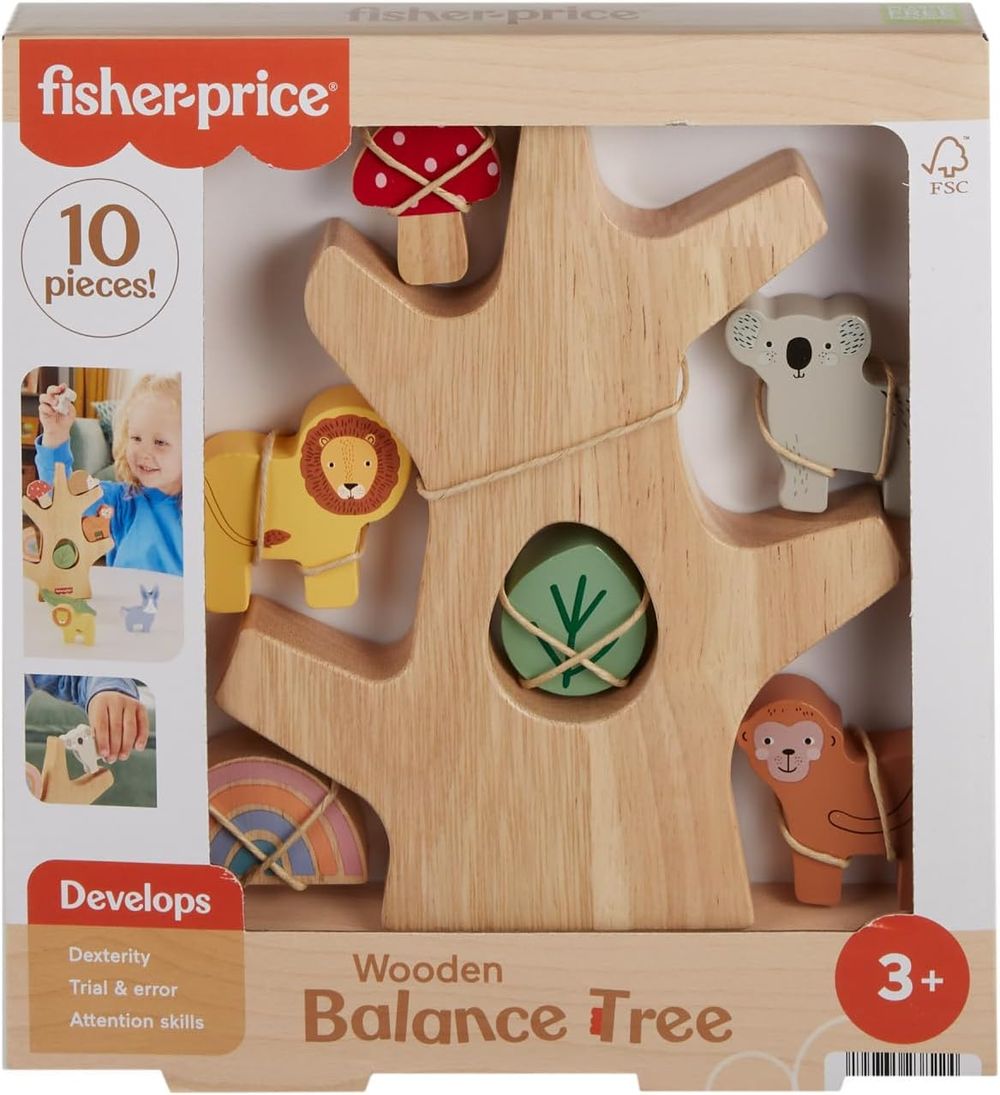 Fisher-Price Stacking Toy Wooden Balance Tree