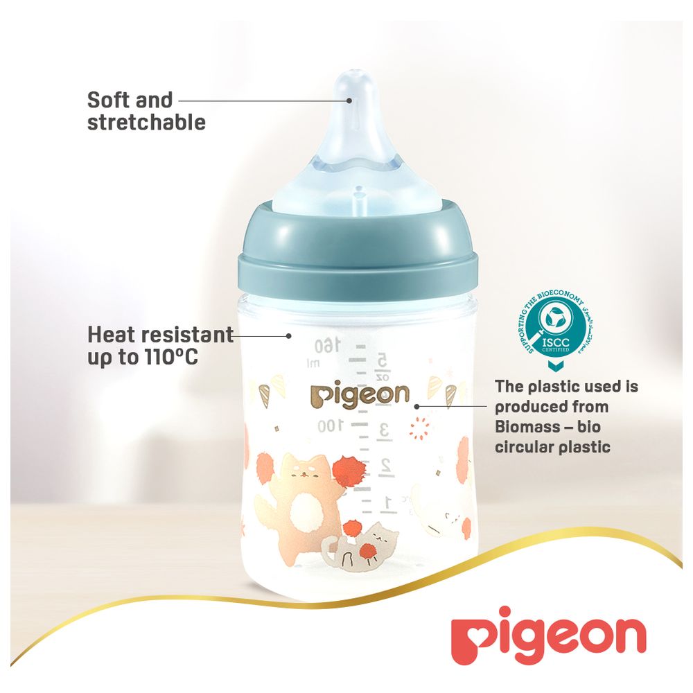 Pigeon Softouch Wide Neck Feeding Bottle - Cat - 160 ml