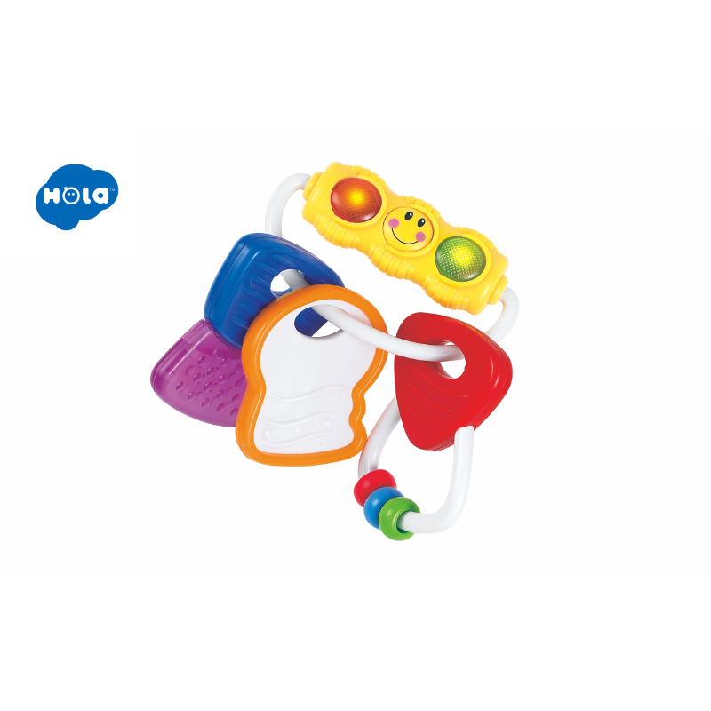 Hola - 2-In-1 Light And Rattle Keys Baby Teether