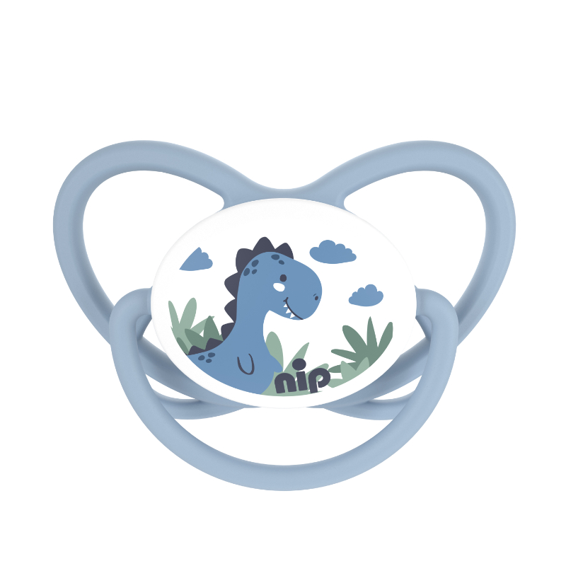 Nip - Butterfly Orthodontic Soother W/ Ring - 16-32M - Blue & Green - Pack of 2