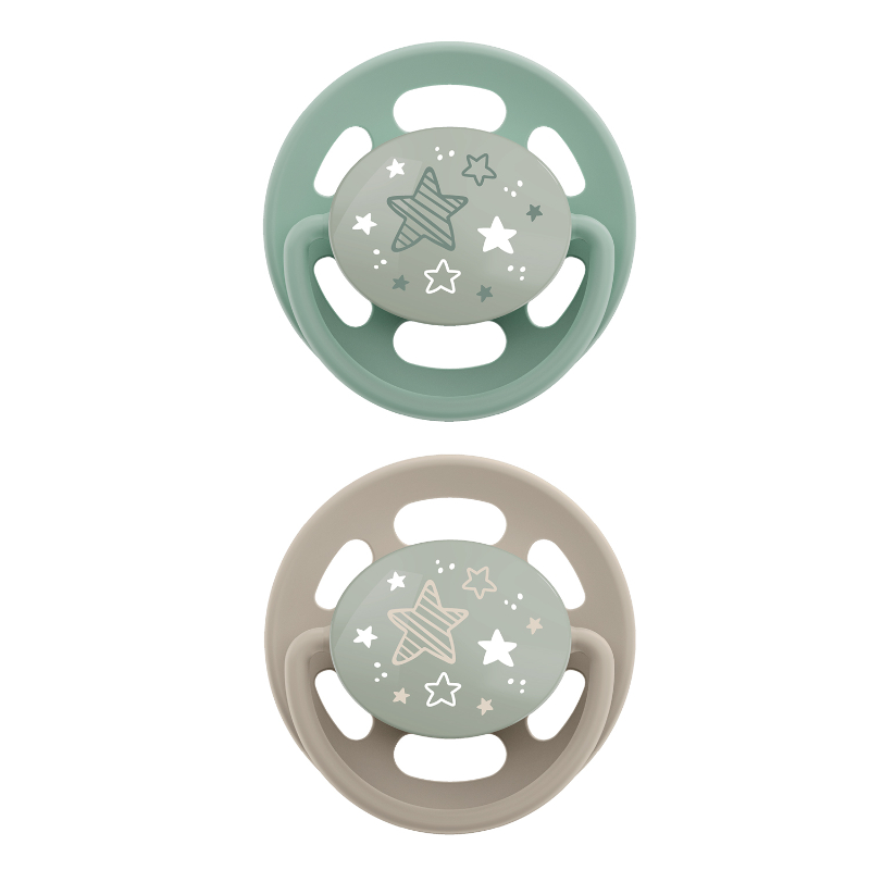 نيب - لهاية دائرية للأطفال بشكل كرز - ليلية - من عمر 0-6 أشهر - تتوهج في الظلام