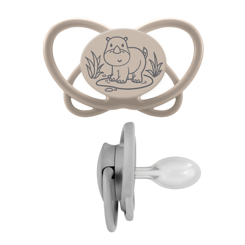 Nip - Natural Eco-friendly Butterfly Orthodontic Soother W/ Sterilizer Case - 0-6m - Pack of 2