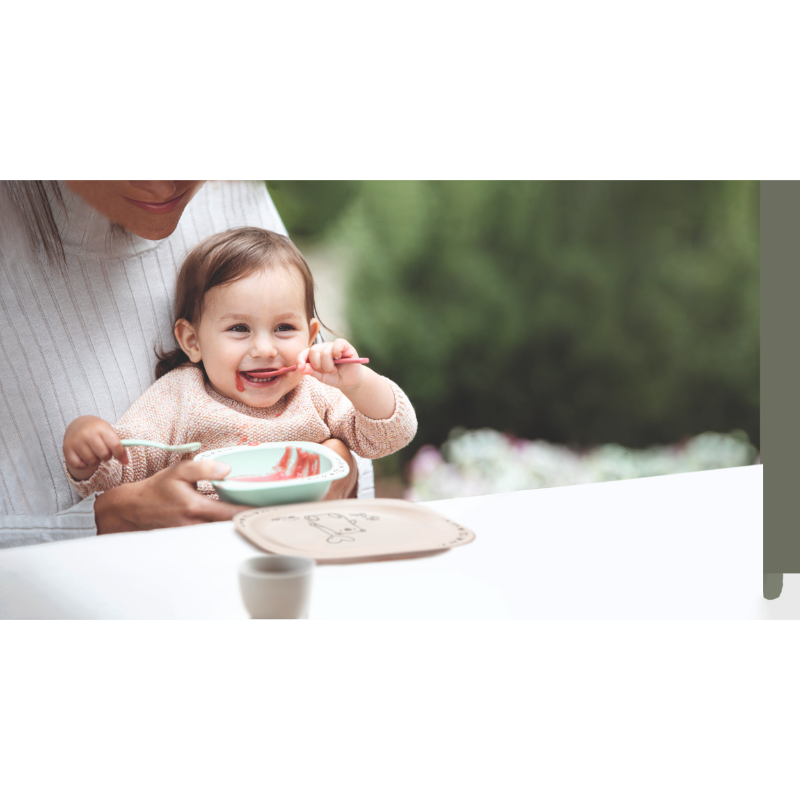 Nip - Bio Based Plastic Cutlery Spoon & Fork Set - Blue