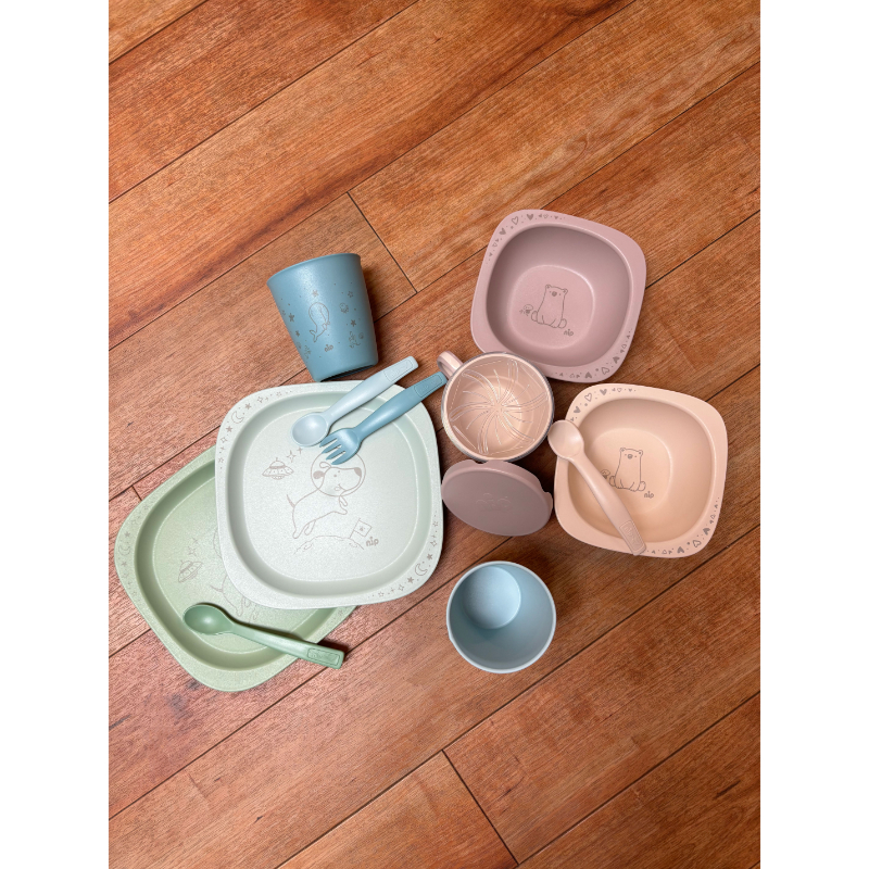 Nip - Bio Based Plastic Cutlery Spoon & Fork Set - Blue