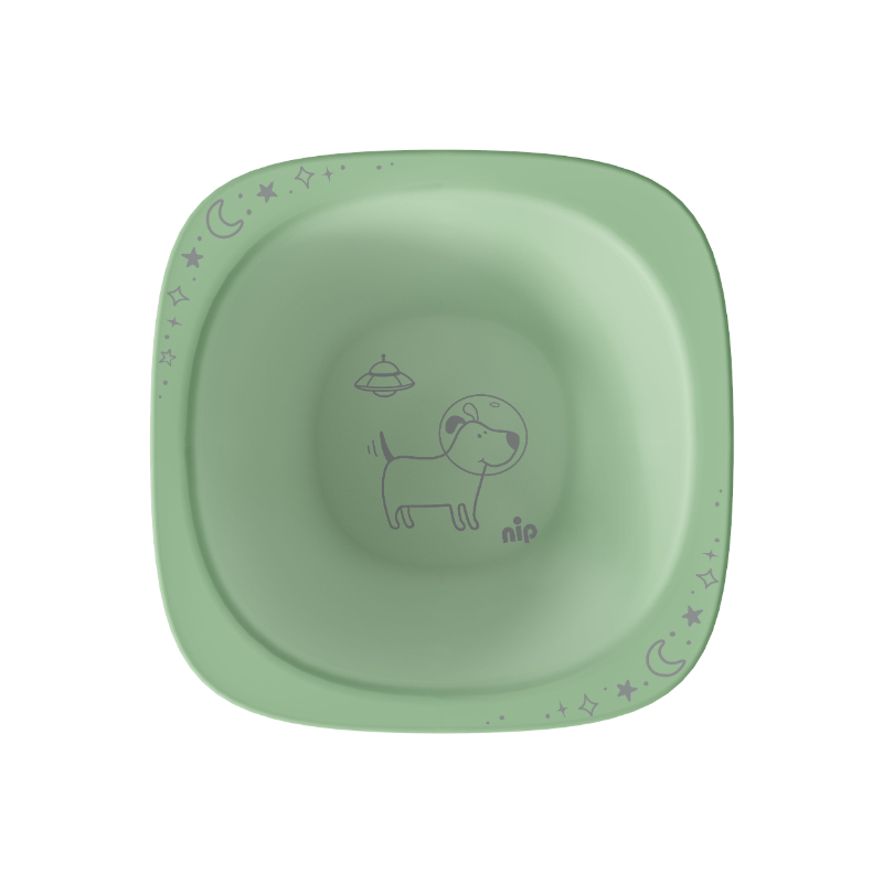 نيب - مجموعة زبدية طعام عضوية - عدد 2 - كلب - أخضر