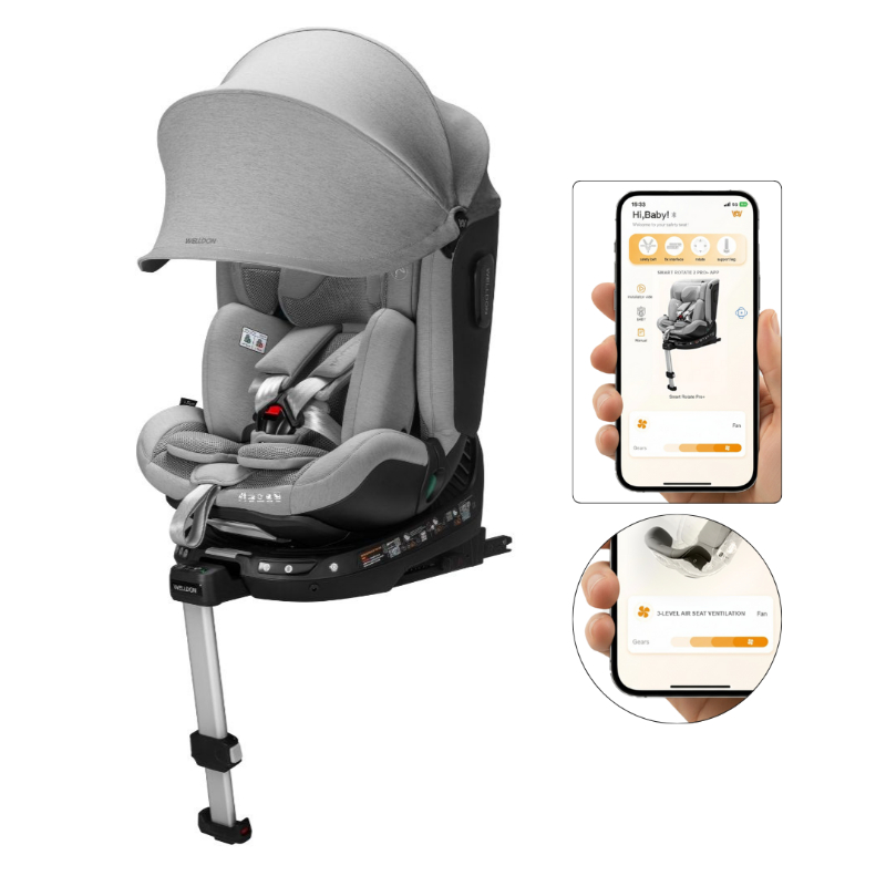 Welldon - Smart Rotate 2 Pro+ 360° Isofix I-size Electronic Car Seat 0+/1/2