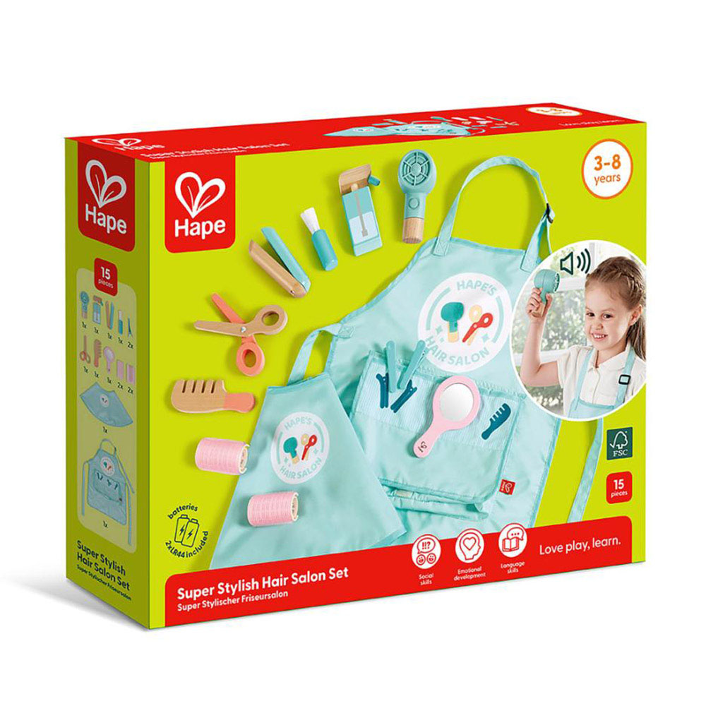 Hape - Realistic & Super Stylish Hair Salon Set - 15pcs